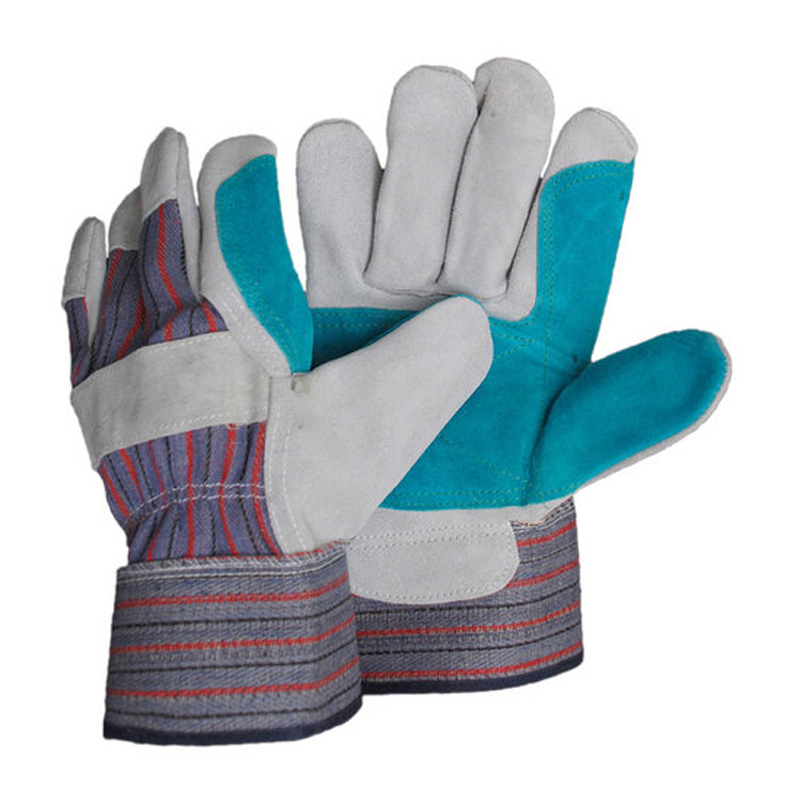 LG008 kétrétegű marhabőr gumimandzsetta védőkesztyű